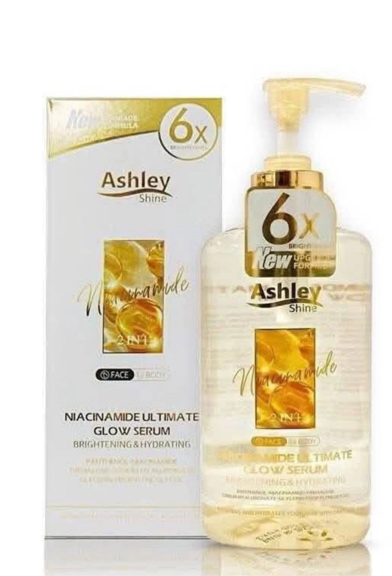 Ashley Shine Niacinamide Pure Serum 2 in 1 Face & Body Whitening and Hydrating Skin