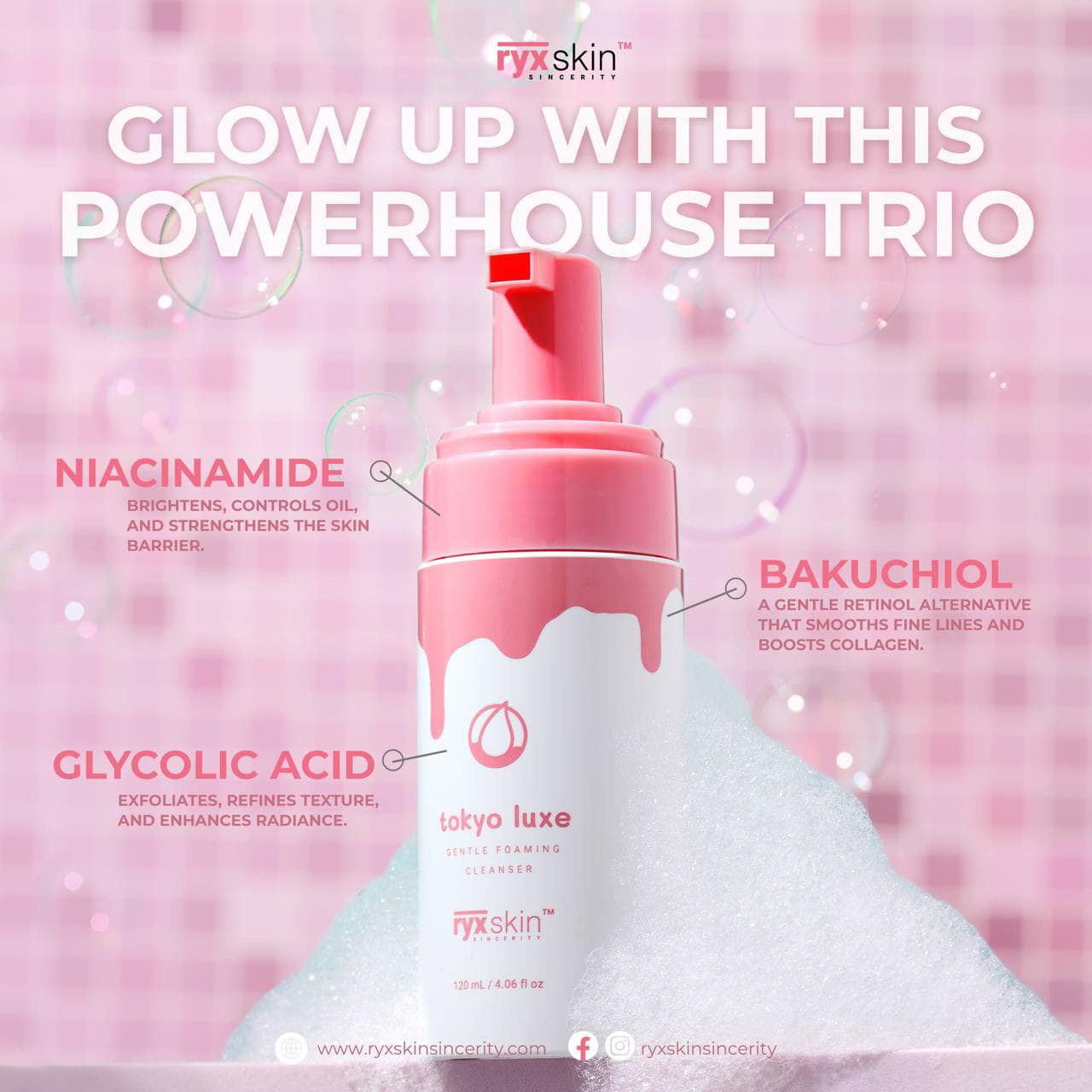 Ryx Tokyo Luxe Gentle Foaming Cleanser