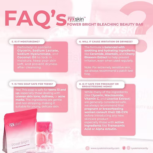 RYX Skin Power Bright Bleaching Whipped Beauty Bar (5 x 70g)