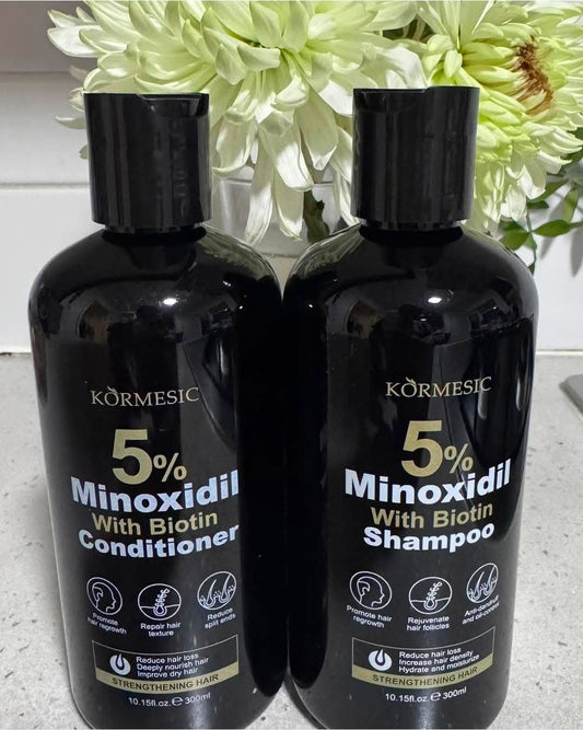 Kormesic Minoxidil 5% Biotin Hair Growth Shampoo And Conditioner 300ml