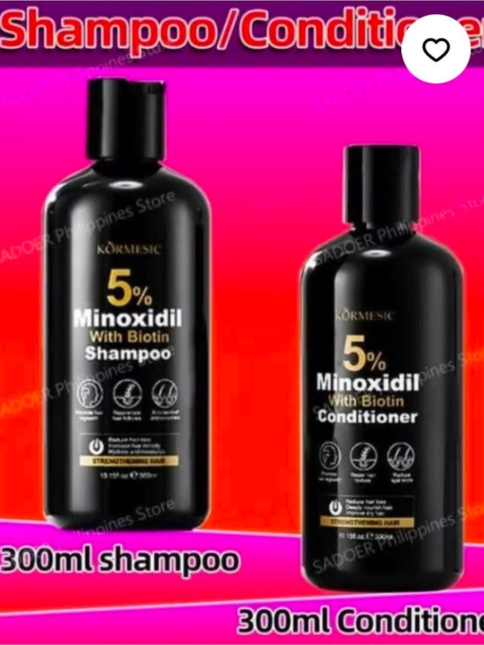 Kormesic Minoxidil 5% Biotin Hair Growth Shampoo And Conditioner 300ml