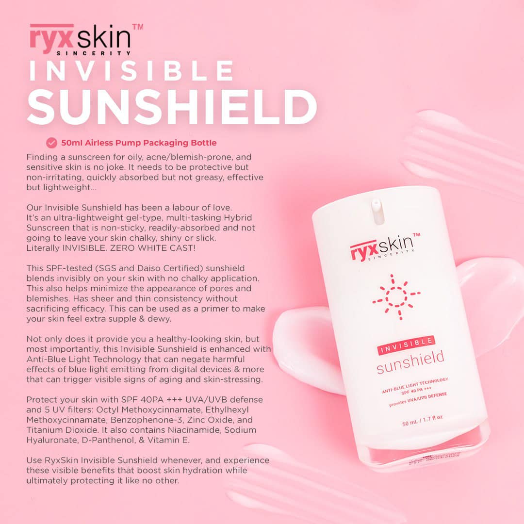 RYXSKIN INV'SIBLE SUNSHIELD