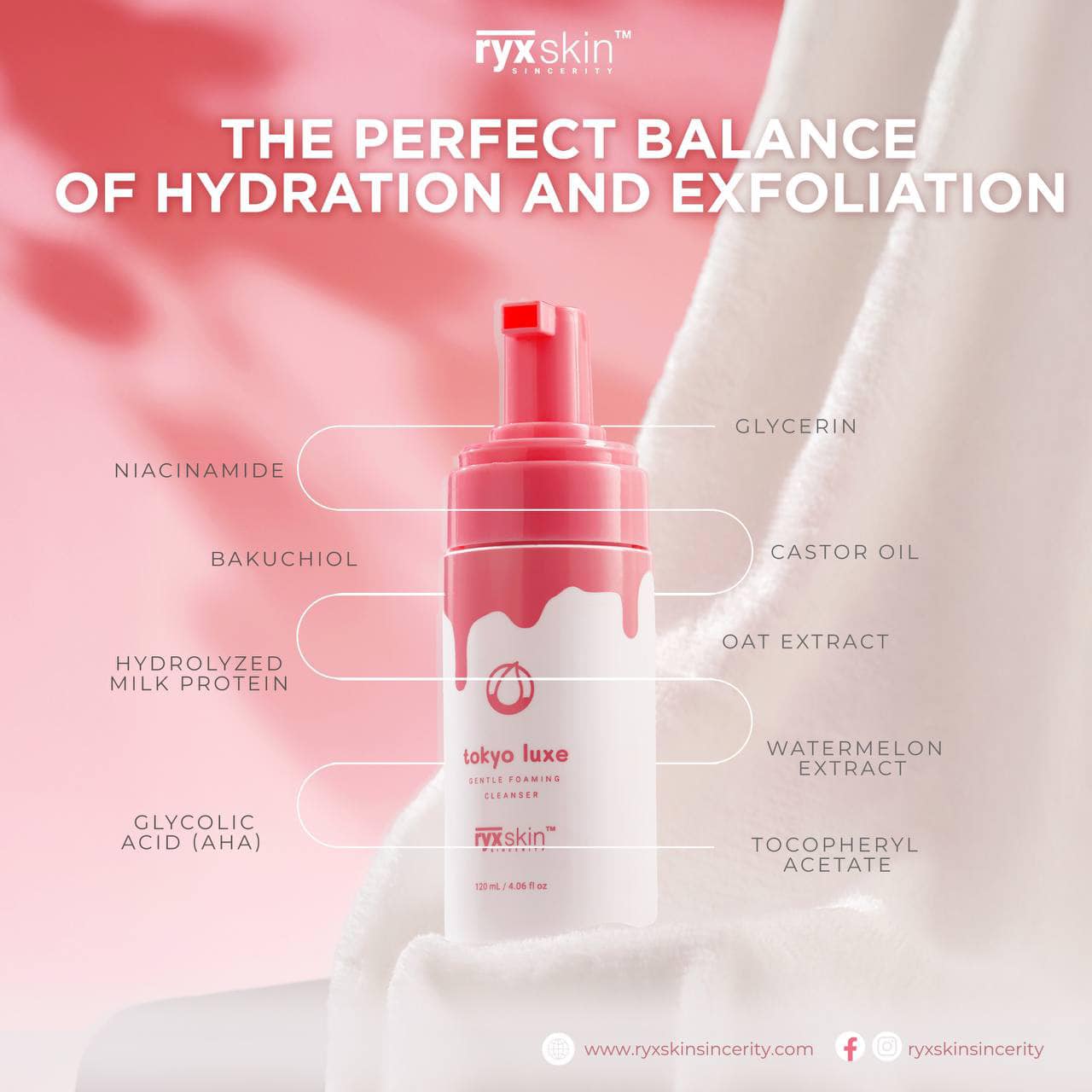 Ryx Tokyo Luxe Gentle Foaming Cleanser