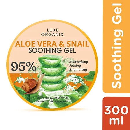 Luxe Organix Aloe Vera & Snail Soothing Gel 95% 300ml