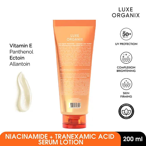 Luxe Organix Niacinamide + Tranexamic Acid Youthful Glow Whitening Serum Lotion