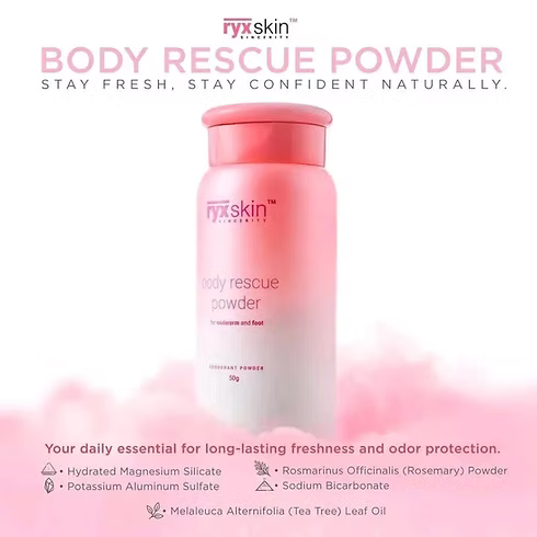 Ryx Skin Sincerity, Body Rescue Powder for Underarm and Foot 50g