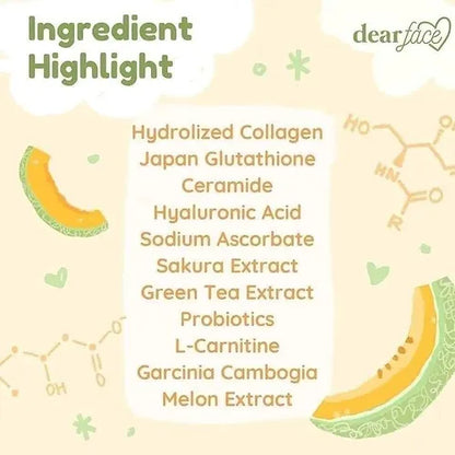 Dear Face Beauty Milk Premium Japanese Melon Collagen Drink