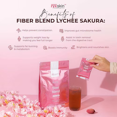 Ryxskin Fiber blend Lychee Sakura 20g x10 Sachets