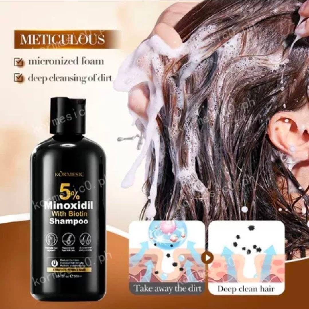 Kormesic Minoxidil 5% Biotin Hair Growth Shampoo And Conditioner 300ml