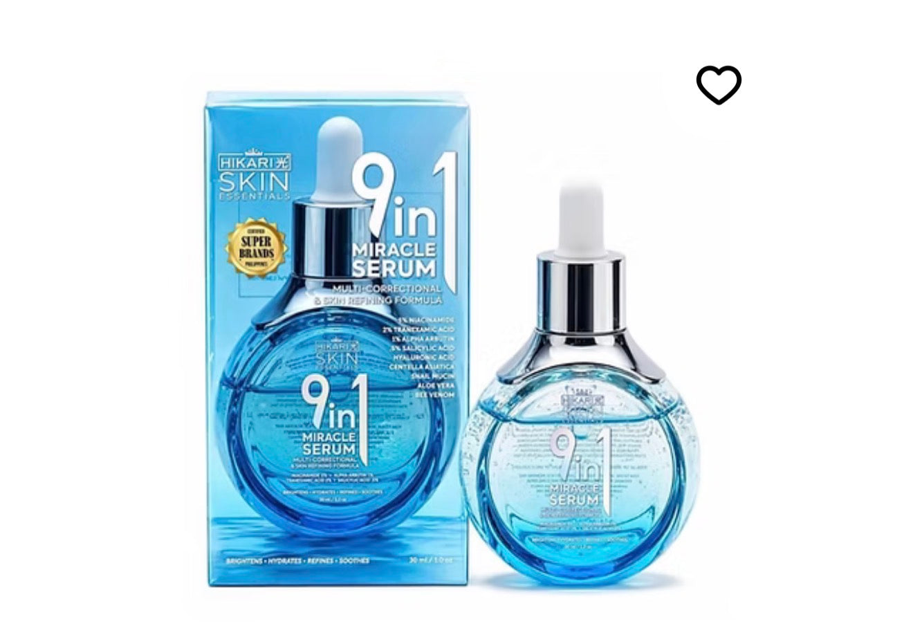 Hikari 9in1 Skin Serum 30ml Niacinamide Tranexamic Hydrating Glow