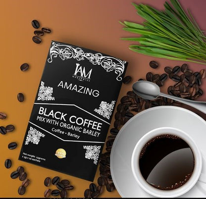 IAM Amazing Black Coffee Mix with Organic Barley