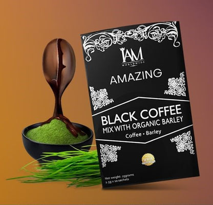 IAM Amazing Black Coffee Mix with Organic Barley