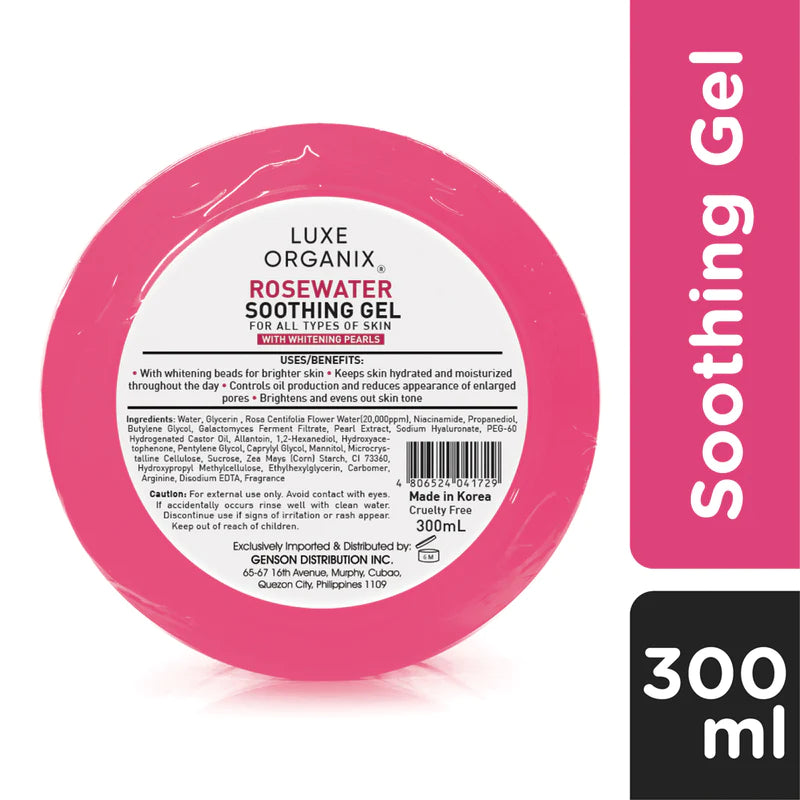 Luxe Organix Rosewater Soothing gel for all 300ml