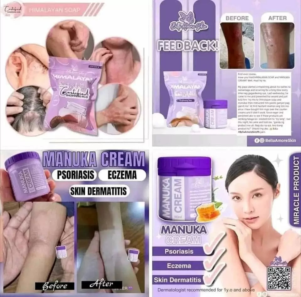 MANUKA CREAM & Himalayan soap by Bella Amore Skin all in 1 Miracle cream 60ml