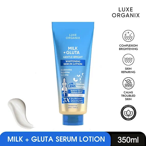 Luxe Organix Milk +Gluta Gentle Bright Serum Lotion 350ml