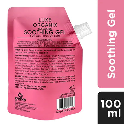 Luxe Organix Rosewater Soothing Gel 100ml