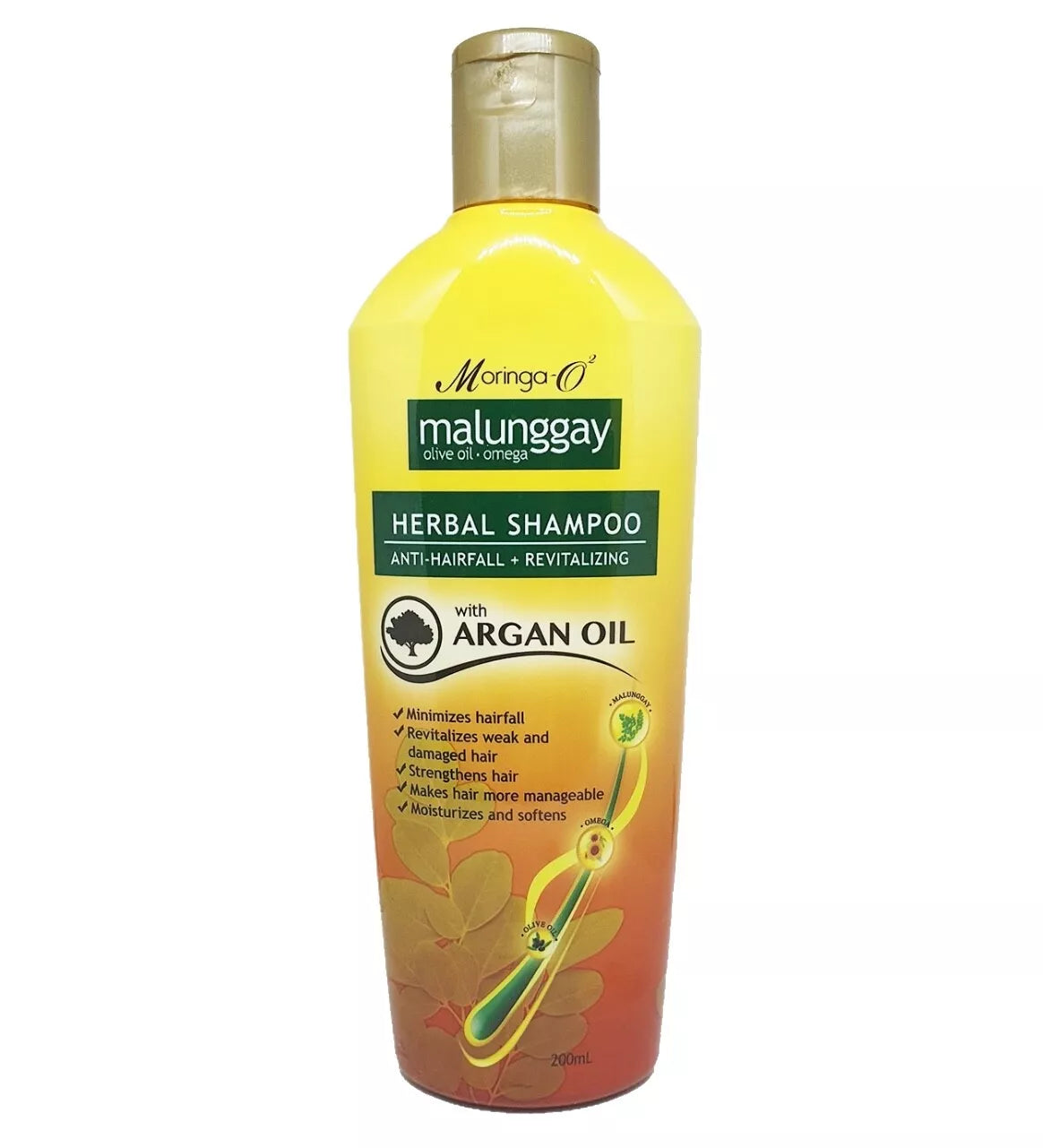 Moringa-O2 Malunggay Herbal Shampoo With Argan Oil 200ml