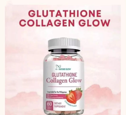 Nature Glow Glutathione Collagen Glow | 60 Gummies (Strawberry Flavor)