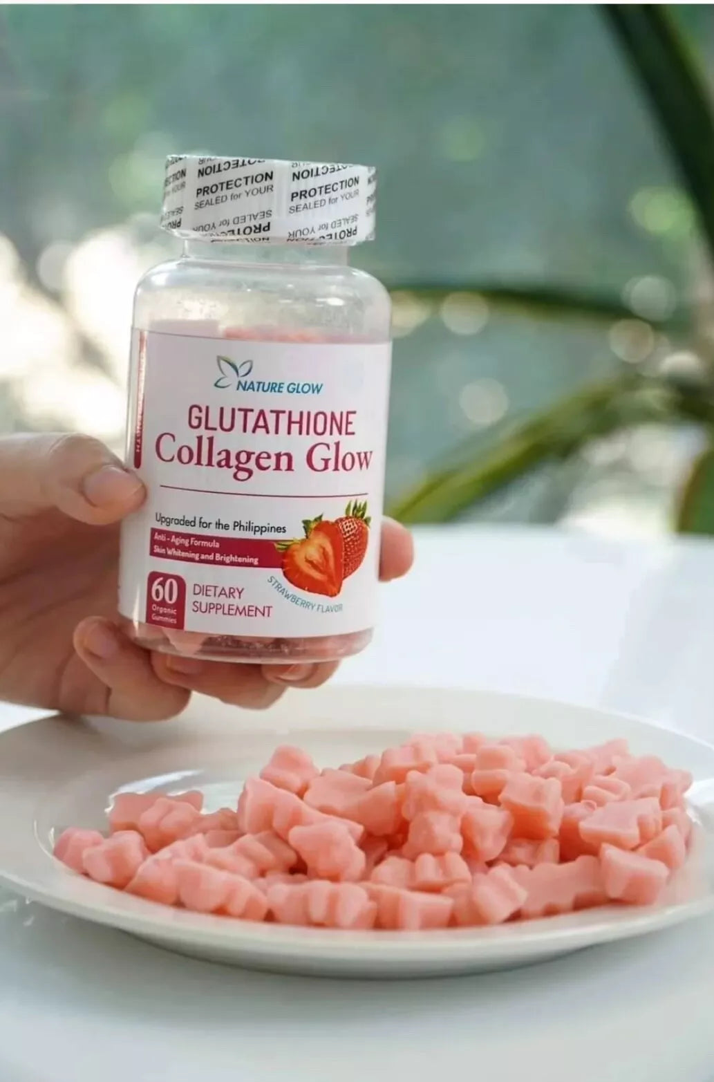 Nature Glow Glutathione Collagen Glow | 60 Gummies (Strawberry Flavor)