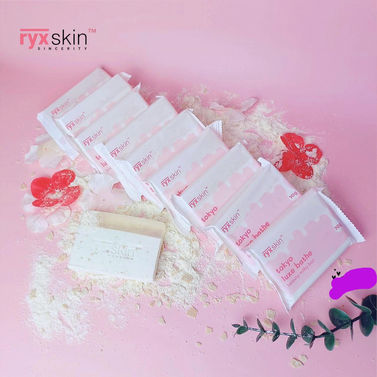 RYXSKIN Tokyo luxe bathe beauty milky bar 10 X 70g in a box